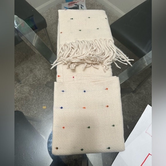 SOFT FAUX CASHMERE SCARF COLORFUL POLKA DOT. NEW IN PACK - Picture 2 of 10